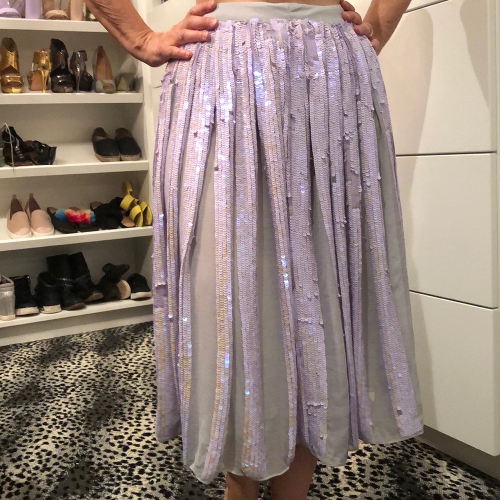 Asos Lavender Iridescent Sequin Skirt